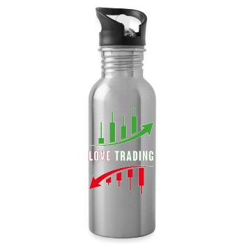 Love Trading - Trinkflasche mit integriertem Trinkhalm - Lightsilver - Rechts