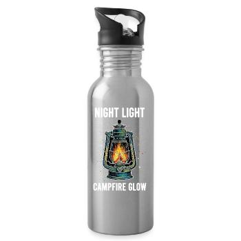 Night Light Campfire Glow Lanterne - Gourde avec paille intégrée - argent clair - Droite