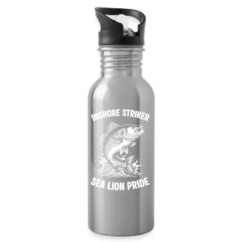 Sea Fishing Bar Sea Barbar Wolf Striker - Trinkflasche mit integriertem Trinkhalm - Lightsilver - Rechts