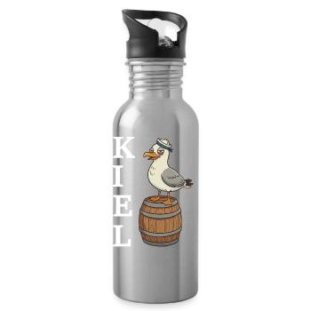 Kiel Seagull - Water bottle with straw - silver - Right