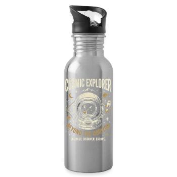 Cosmic Explorer - Trinkflasche mit integriertem Trinkhalm - Lightsilver - Rechts