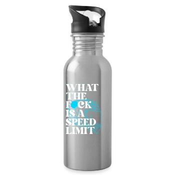 Car - Water bottle with straw - silver - Right