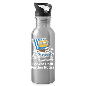 Booked Until Further Notice Bookworm - Water bottle with straw - silver - Right