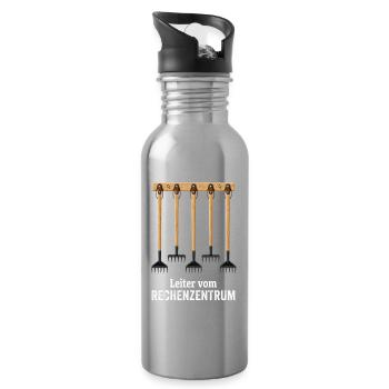 IT Support Glücksrad Service Desk IT Helpdesk Nerd - Trinkflasche mit integriertem Trinkhalm - Lightsilver - Rechts