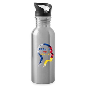 Fühle es, um es zu heilen ACT-Therapie - Trinkflasche mit integriertem Trinkhalm - Lightsilver - Rechts