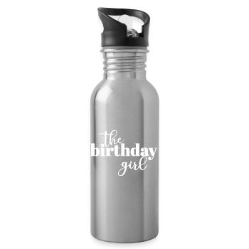 The Birthday Girl - Water bottle with straw - silver - Right