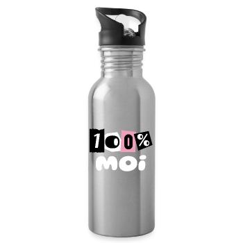 100% ICH - Trinkflasche mit integriertem Trinkhalm - Lightsilver - Rechts