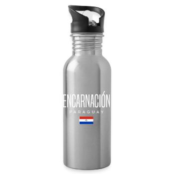 Encarnación Paraguay Paraguayans - Water bottle with straw - silver - Right