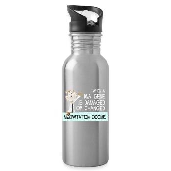 Chimie Chimiste Professeur de chimie Drôle de science - Gourde avec paille intégrée - argent clair - Droite