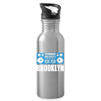 Brooklyn Sound Vibes City Beat Expression - Water bottle with straw - silver - Right