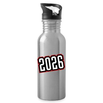 2026 - Water bottle with straw - silver - Right