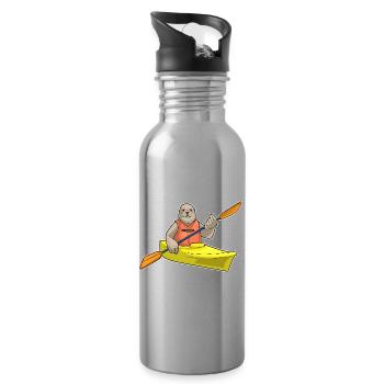 Seal small boat - Water bottle with straw - silver - Right