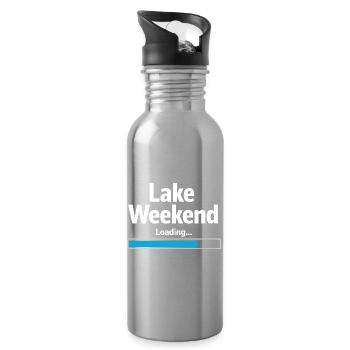 See-wochenende Countdown Zu See-tagen - Trinkflasche mit integriertem Trinkhalm - Lightsilver - Rechts