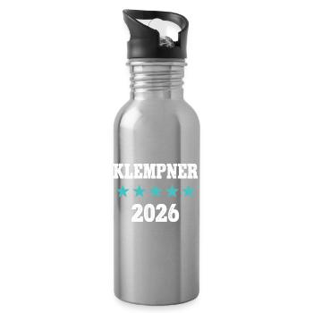 Plumber 2026 Craftsman Plumber Tinsmith - Water bottle with straw - silver - Right