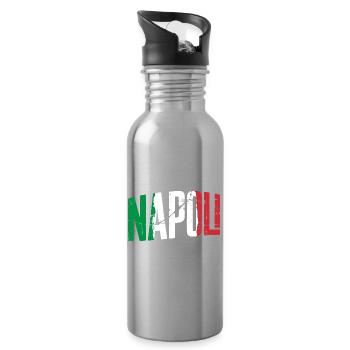 Napoli Italien Neapel - Trinkflasche mit integriertem Trinkhalm - Lightsilver - Rechts