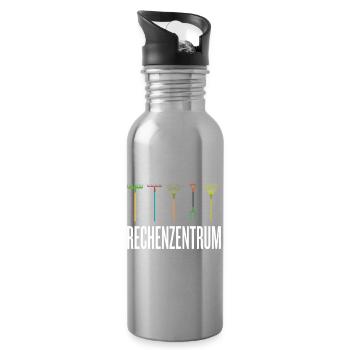 Rechenzentrum Gärtner Garten Gartenarbeit - Trinkflasche mit integriertem Trinkhalm - Lightsilver - Rechts