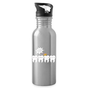 Dental Hygienist Dental Dentist - Water bottle with straw - silver - Right