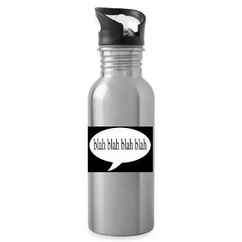 Blah Blah Blah - Water bottle with straw - silver - Right