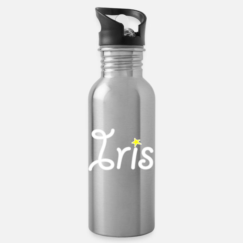 Iris - Trinkflasche mit integriertem Trinkhalm - Lightsilver