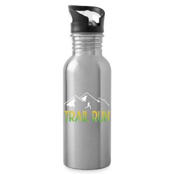 Trail Run - Water bottle with straw - silver - Right