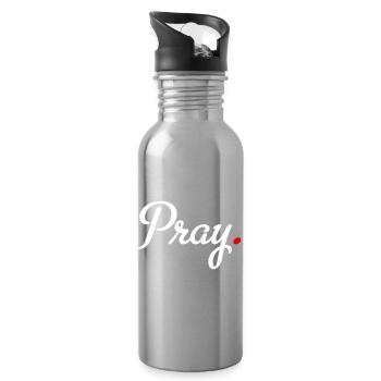pray - Water bottle with straw - silver - Right