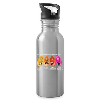 Beförderung - Trinkflasche mit integriertem Trinkhalm - Lightsilver - Rechts