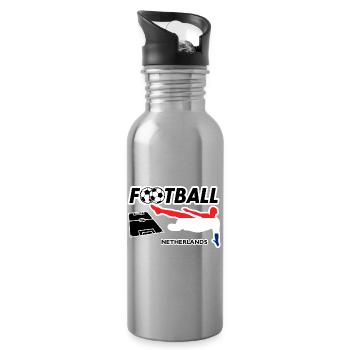 Football Fever Pays-Bas - Gourde avec paille intégrée - argent clair - Droite