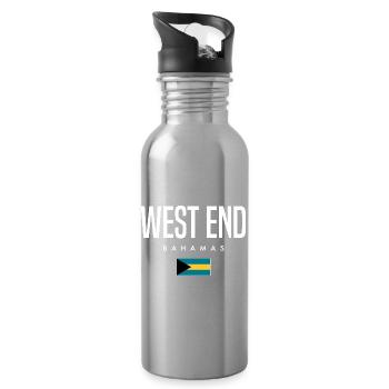 Westend Bahamas - Trinkflasche mit integriertem Trinkhalm - Lightsilver - Rechts