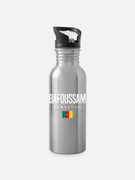 Bafoussam Cameroun Cameroun - Gourde avec paille intégrée - argent clair