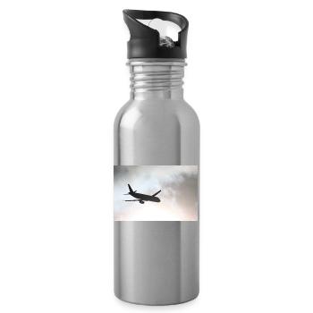 The Phantom in the Sky - Water bottle with straw - silver - Right