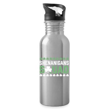 Shenanigans-Team Shamrock Tee - Trinkflasche mit integriertem Trinkhalm - Lightsilver - Rechts