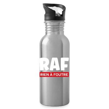I don't give a damn - Water bottle with straw - silver - Right