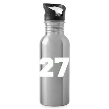 Number 27 - Water bottle with straw - silver - Right