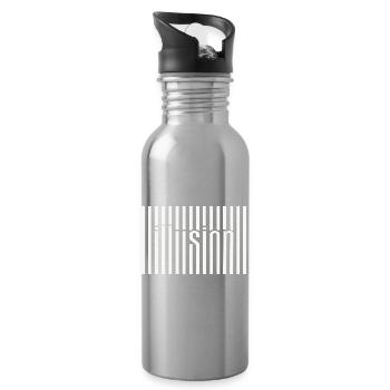 Barcode Illusion  - Trinkflasche mit integriertem Trinkhalm - Lightsilver - Rechts