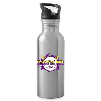 Lloret De Mar Crew Colorful - Water bottle with straw - silver - Right