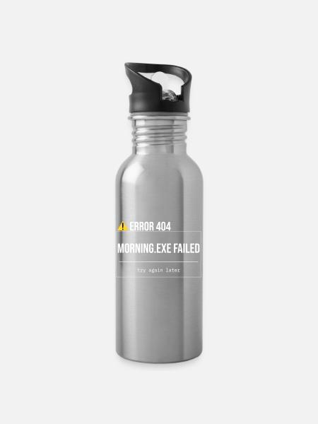 Error 404 - Morning.exe wurde nicht geladen - Trinkflasche mit integriertem Trinkhalm - Lightsilver