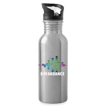 Breakdance Streetstyle Hip Hop DJ Dance - Trinkflasche mit integriertem Trinkhalm - Lightsilver - Rechts