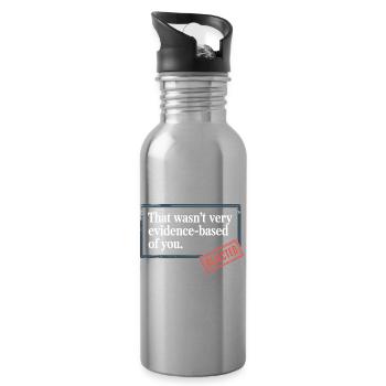 That Wasn't Evidence-Based Medicine Lab Nerd Doctor - Water bottle with straw - silver - Right