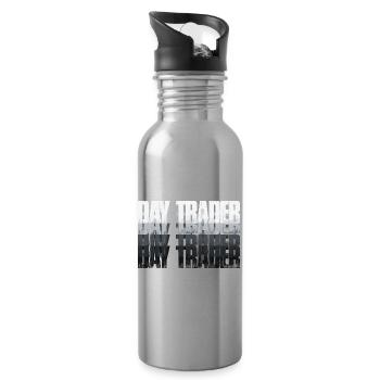 Day Trader Marché boursier Trader boursier - Gourde avec paille intégrée - argent clair - Droite