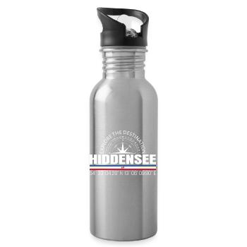 Hiddensee - Trinkflasche mit integriertem Trinkhalm - Lightsilver - Rechts
