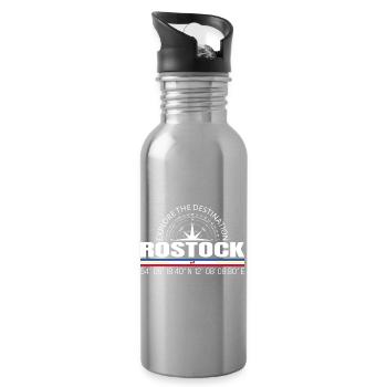 Rostock - Trinkflasche mit integriertem Trinkhalm - Lightsilver - Rechts