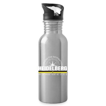 Heidelberg - Gourde avec paille intégrée - argent clair - Droite