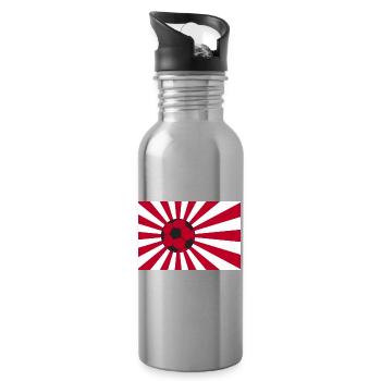 Japan Nippon Nihon JAPANESE Asia Sport FAN - Water bottle with straw - silver - Right