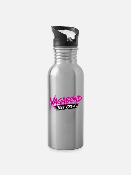 VAGABØ ND_BIKE_CREW_2 - Water bottle with straw - silver