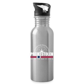 Preikestolen - Water bottle with straw - silver - Right