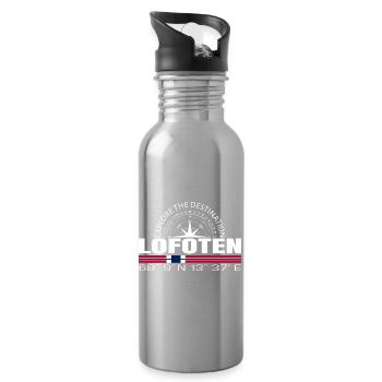 Lofoten - Trinkflasche mit integriertem Trinkhalm - Lightsilver - Rechts