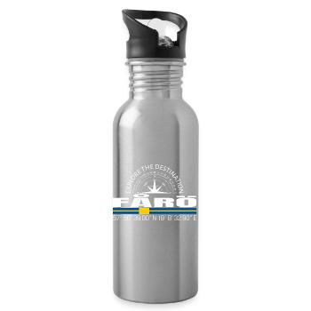 Faro - Water bottle with straw - silver - Right