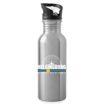 Helsingborg - Water bottle with straw - silver - Right