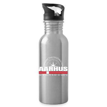 Aarhus - Water bottle with straw - silver - Right