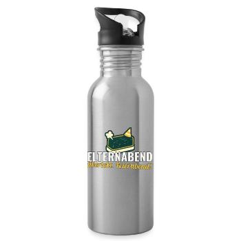 Elternabend überlebt. Feierabend! – Lehrer-Shirt - Trinkflasche mit integriertem Trinkhalm - Lightsilver - Rechts